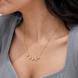 Whisper Petals Diamond Gold Plated Necklace