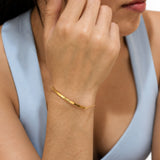 Personalized Engravable Gold Plated Classic Bar Bracelet