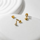 Celeste Heart Diamond Earrings
