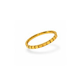 Square Checkered Gold Plated Ring