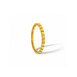 Square Checkered Gold Plated Ring
