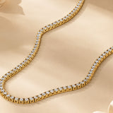 Nova Diamond Gold Plated Tennis Necklace