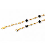 Midnight Black Muse Gold Plated Bracelet