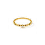Vine Gold Plated Diamond Ring