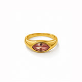 Pink Gold Plated Drift Ring