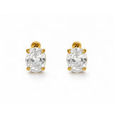 Marquise Gold-Plated Orbit Stud