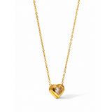 Enchanted Heart Diamond Gold Plated Necklace