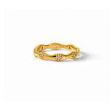 Velvet Wave Diamond Gold Plated Band Ring
