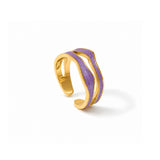 Purple Harmony Gold Plated Fashion Ring