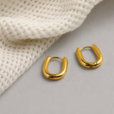 Opulent Curve Gold Plated Hoops