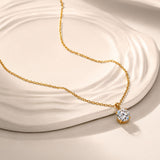 Solitaire Gold-Plated Pendant Necklace