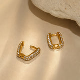 Elaris Diamond Gold Plated Huggie Hoops