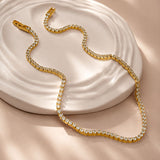 Nova Diamond Gold Plated Tennis Necklace