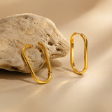 Opulent Curve Gold Plated Hoops