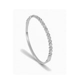Silver Infinity Diamond Bangle