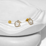 Lumière Halo Diamond Studs