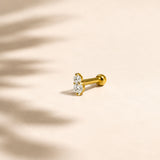 Lumi Duo Diamond Nose Pin