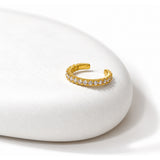 Gold Plated Crown Diamond Earcuff