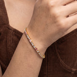 Purple Eclipse Diamond Gold Plated Bracelet