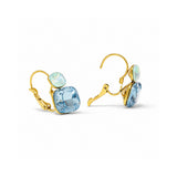 Mermaid Tide Blue Gold Plated Earrings