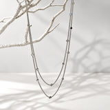 Silver Double Layer Necklace