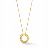 Halo Studded Gold Plated Necklace