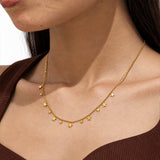 Stellar Kiss Gold Plated Necklace