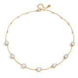 Isabelle Gleam Diamond Gold Plated Necklace
