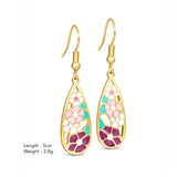 Mosaic Bloom Drop Earrings