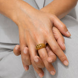 Gilded Mosaic Gold Plated Ring