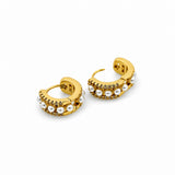 Pearl studded hoops