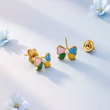 Pixie Bow Gold Plated Earrings