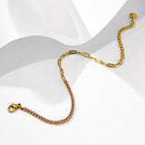 Pink Link Gold Plated Bracelet
