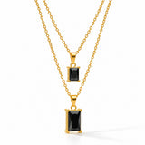 Midnight Prism Gold Plated Necklace