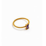 Amber Charm & Twist Ring