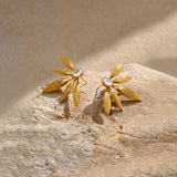 Maple stud earrings