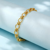 Celestial Orbit Link Gold Plated Bracelet