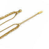 Threaded Layered Gold Plated Necklace