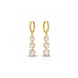 Daisy Drip Diamond Gold Plated Earrings