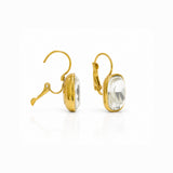 White Petal Gold Plated Earrings