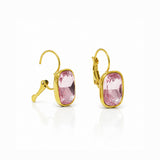Pink Petal Gold Plated Earrings