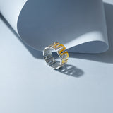 Silver Harmony Gold Plated Ring