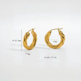 Twisted Bold Hoops