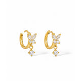 Luxe Diamond Gold Plated Earrings