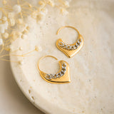 Two-Tone Heart Earrings