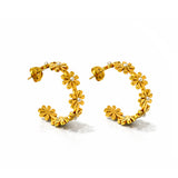 Golden Bloom Hoops