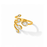Velvet Twist Diamond Gold Plated Ring