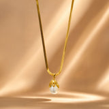 Mermaid Pearl Gold Plated Necklace