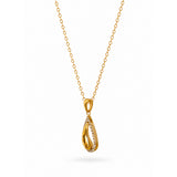 Pear Crystal Gold-Plated Necklace