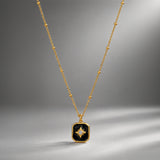 Black Gold Plated Luxe Pendant Necklace